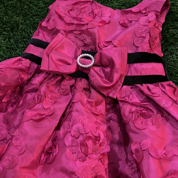 Girls Sweet Heart Rose - Pink Dress - Picture 2 of 4